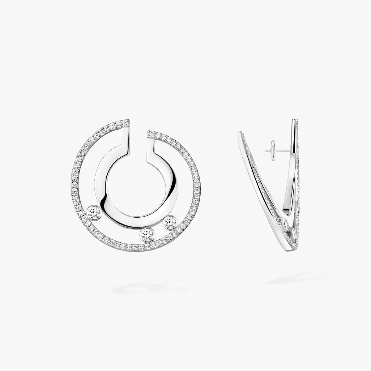 [MIRA]Move Romane Small Diamond Hoop Earrings