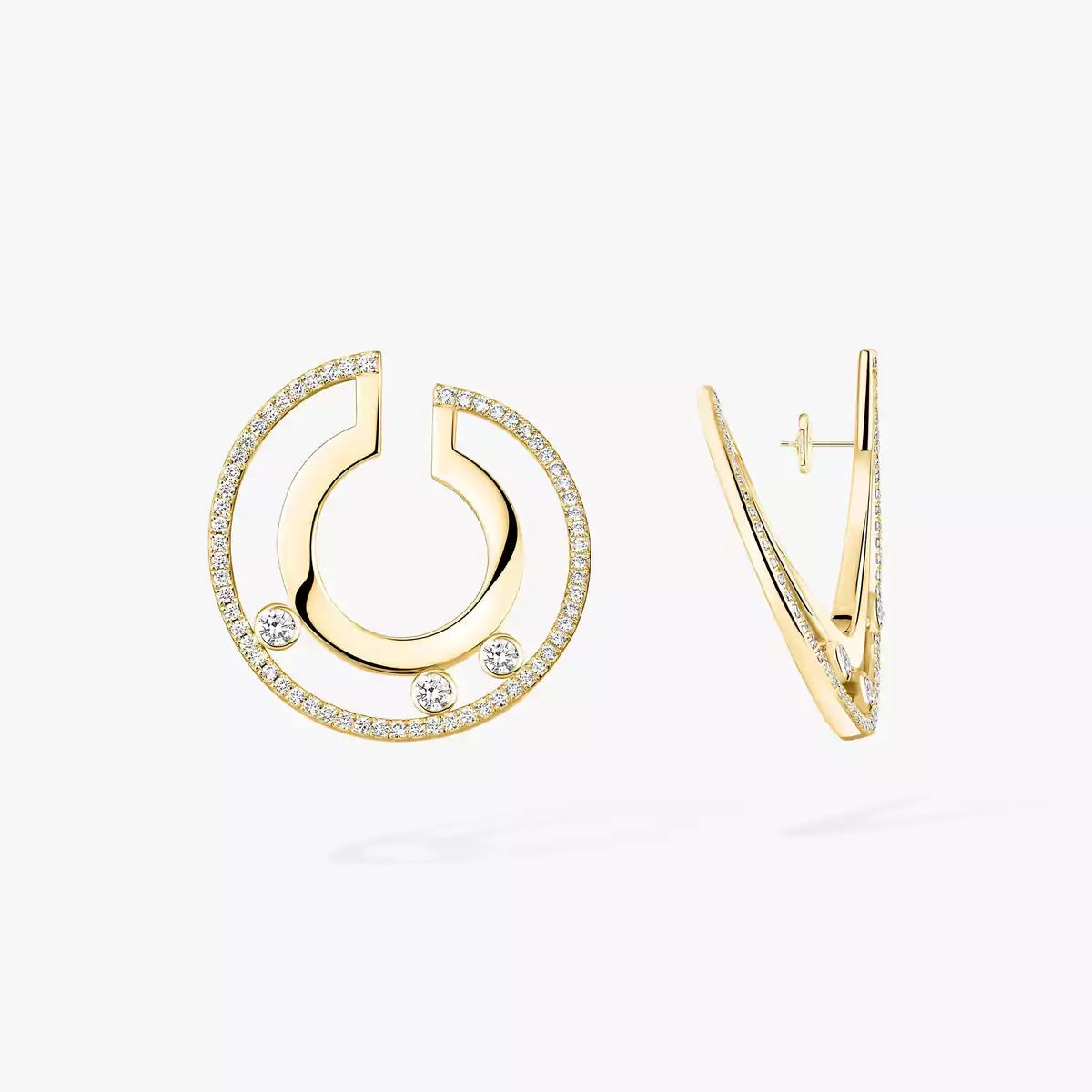 [MIRA]Move Romane Small Diamond Hoop Earrings