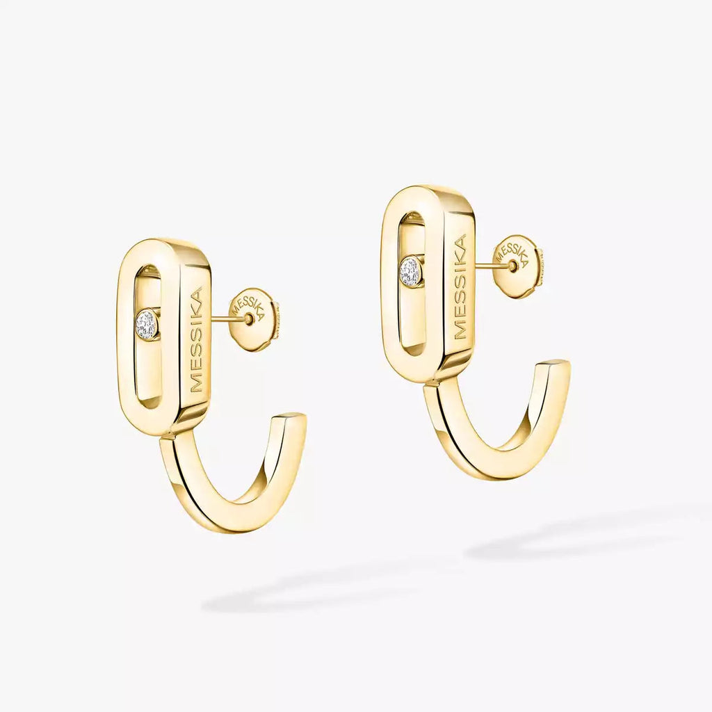 [MIRA]Diamond Mini Hoop Earrings Move Classique