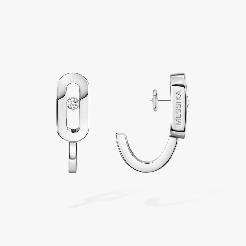 [MIRA]Diamond Mini Hoop Earrings Move Classique