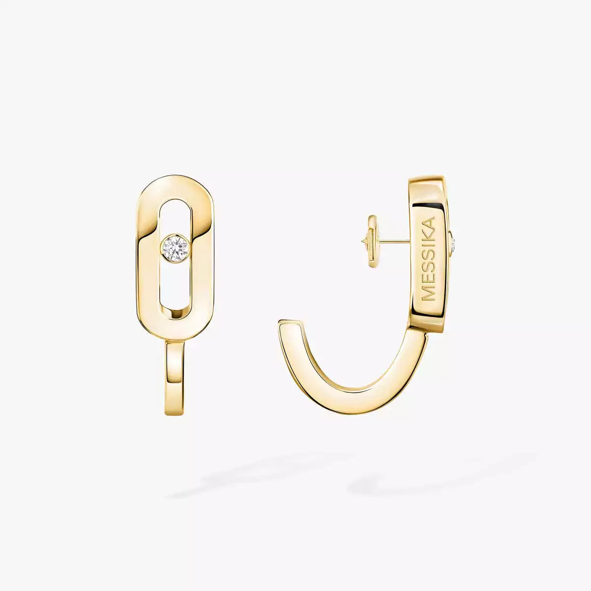 [MIRA]Diamond Mini Hoop Earrings Move Classique