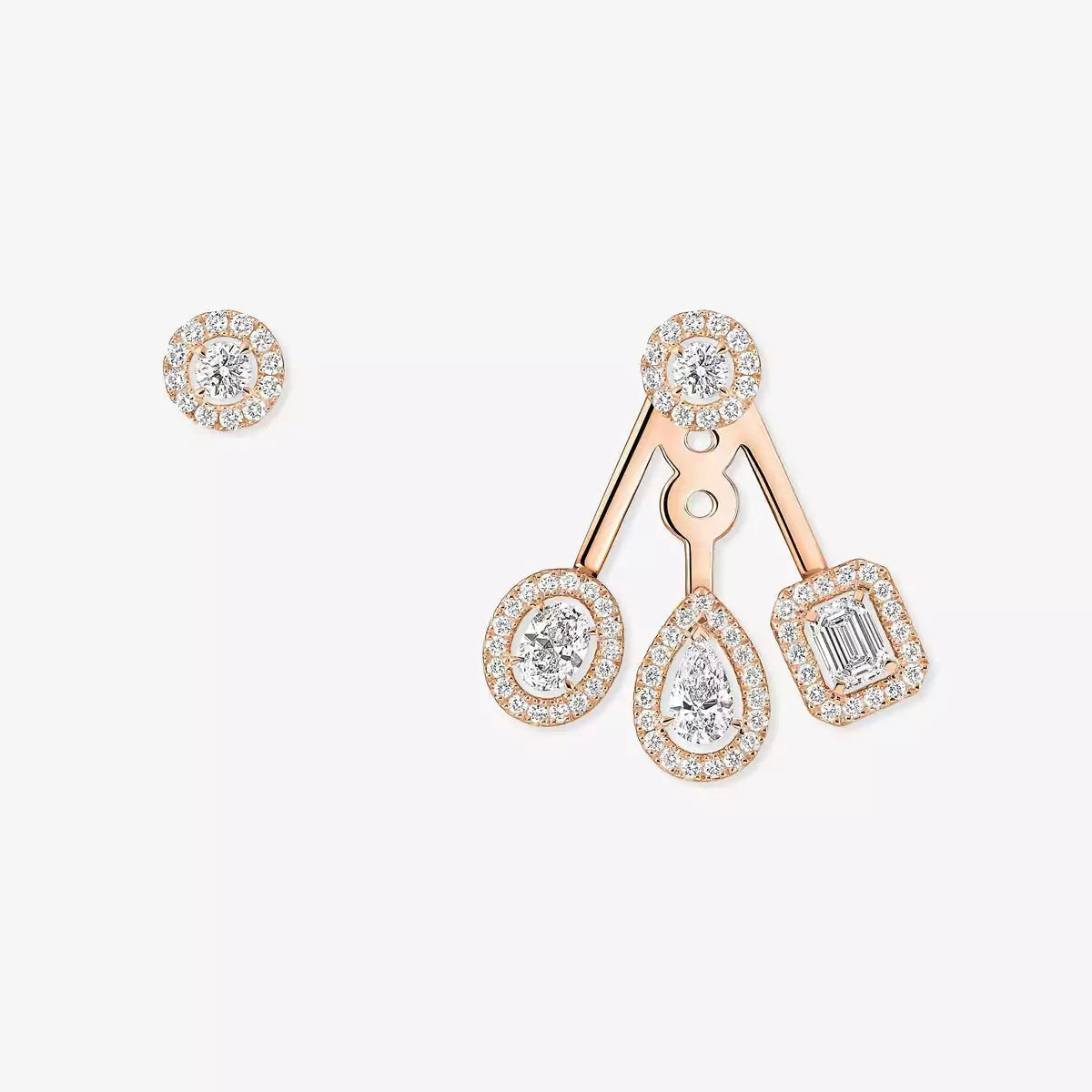 [MIRA] My Twin Trio  Diamond Earrings