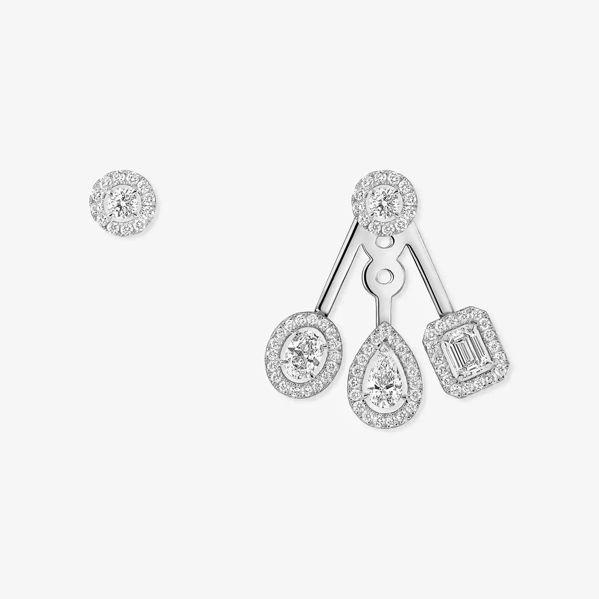 [MIRA] My Twin Trio  Diamond Earrings
