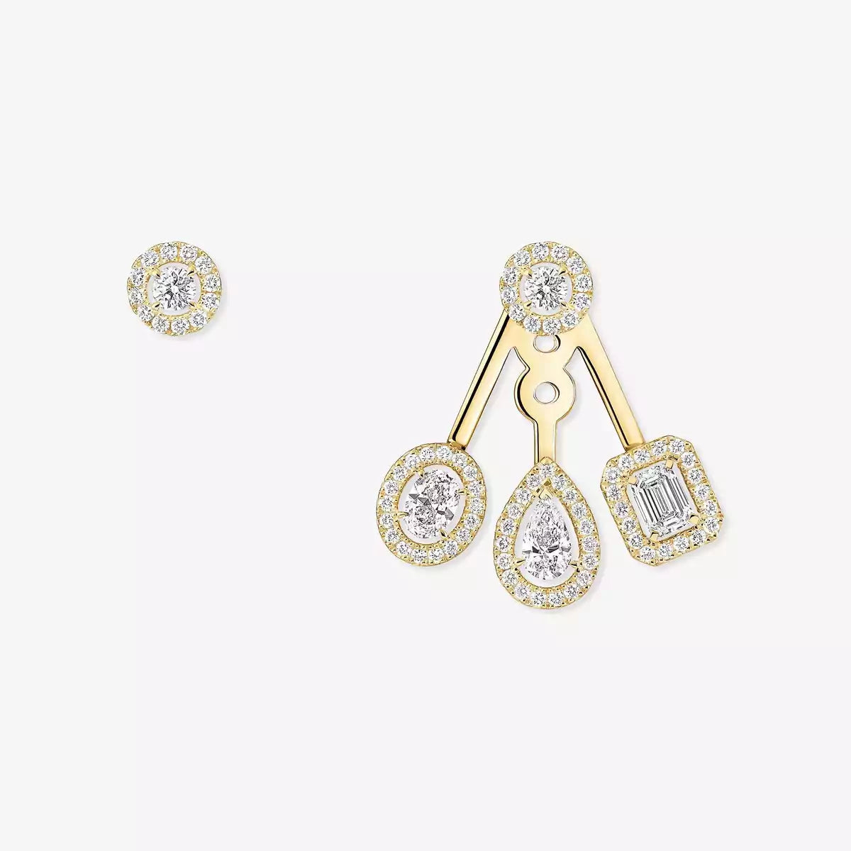 [MIRA] My Twin Trio  Diamond Earrings