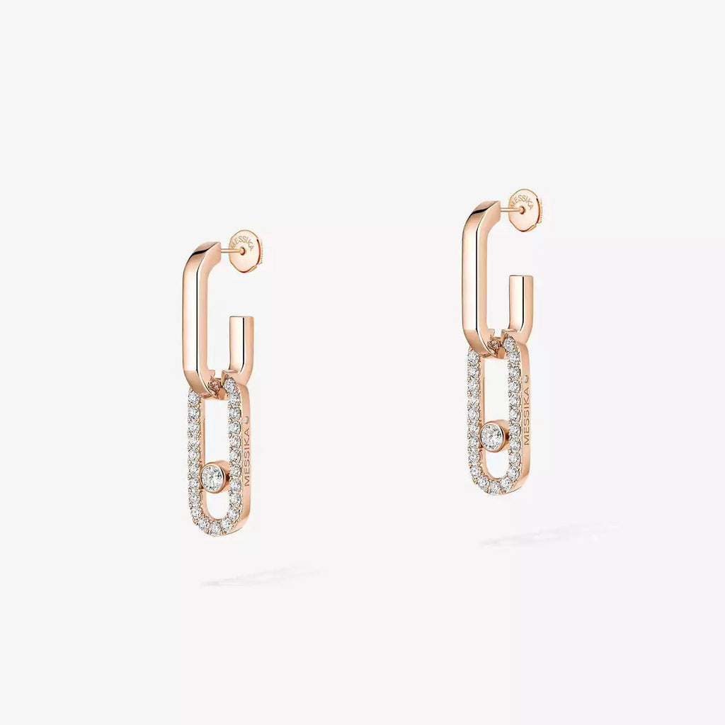 [MIRA]Move Link Diamond Earrings