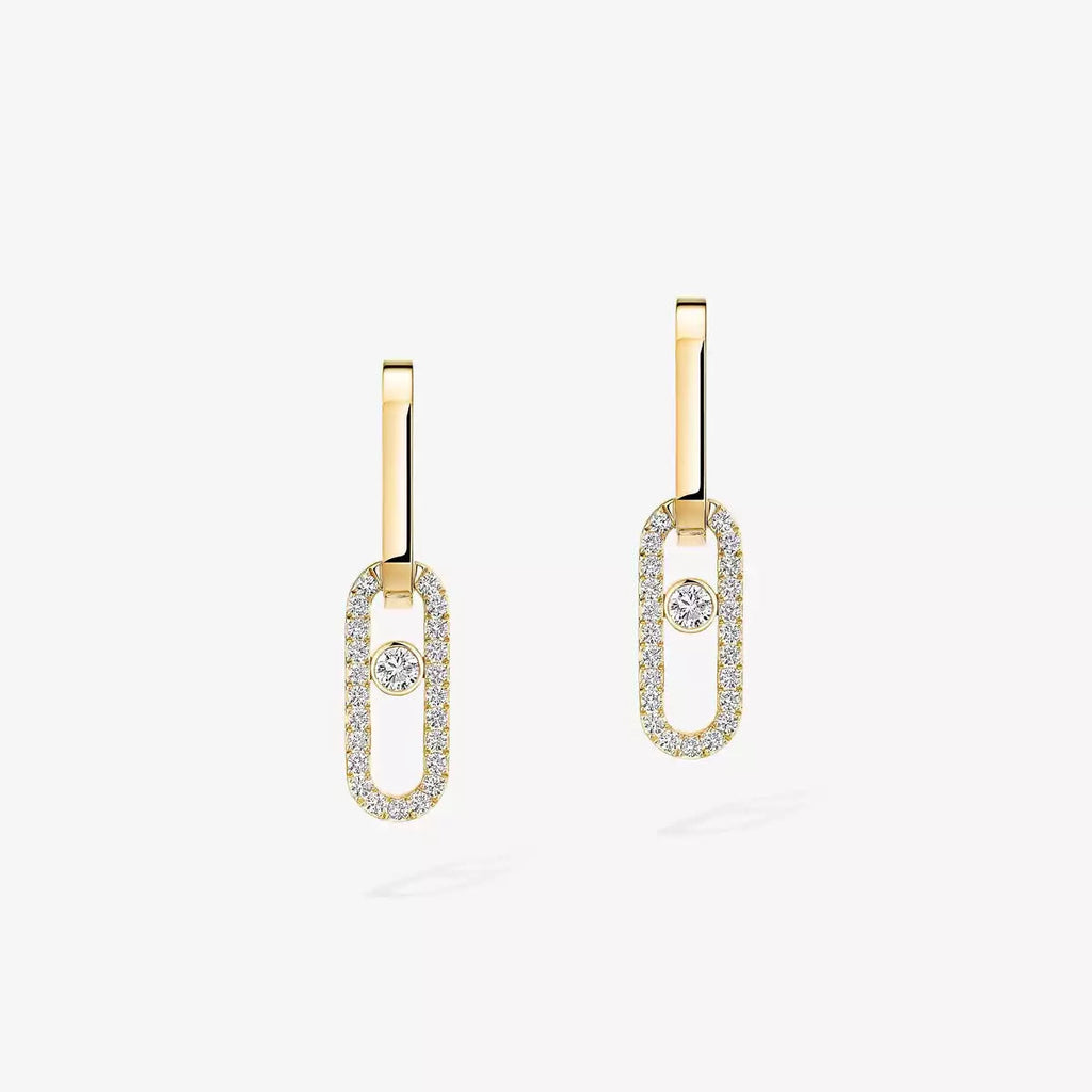[MIRA]Move Link Diamond Earrings