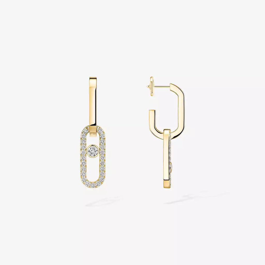 [MIRA]Move Link Diamond Earrings