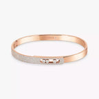 [MIRA]Move Noa Rose Gold Pavé Diamond Bangle Bracelet