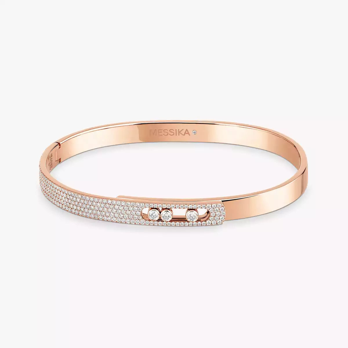 [MIRA]Move Noa Rose Gold Pavé Diamond Bangle Bracelet