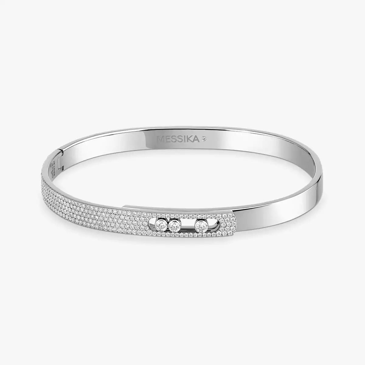 [MIRA]Move Noa Rose Gold Pavé Diamond Bangle Bracelet