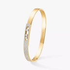 [MIRA]Move Noa Rose Gold Pavé Diamond Bangle Bracelet