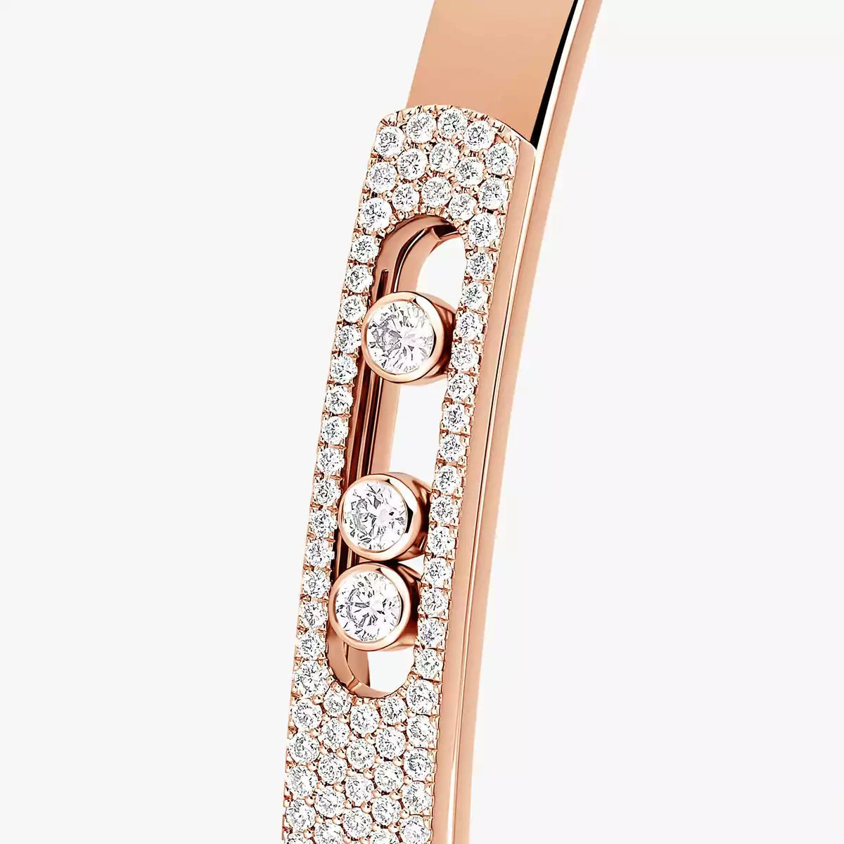 [MIRA]Move Noa Rose Gold Pavé Diamond Bangle Bracelet