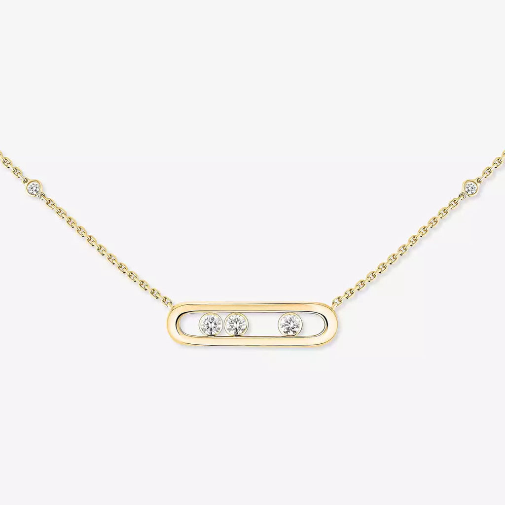 [MIRA] Baby Move Gold Diamond Necklace