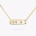[MIRA] Baby Move Gold Diamond Necklace