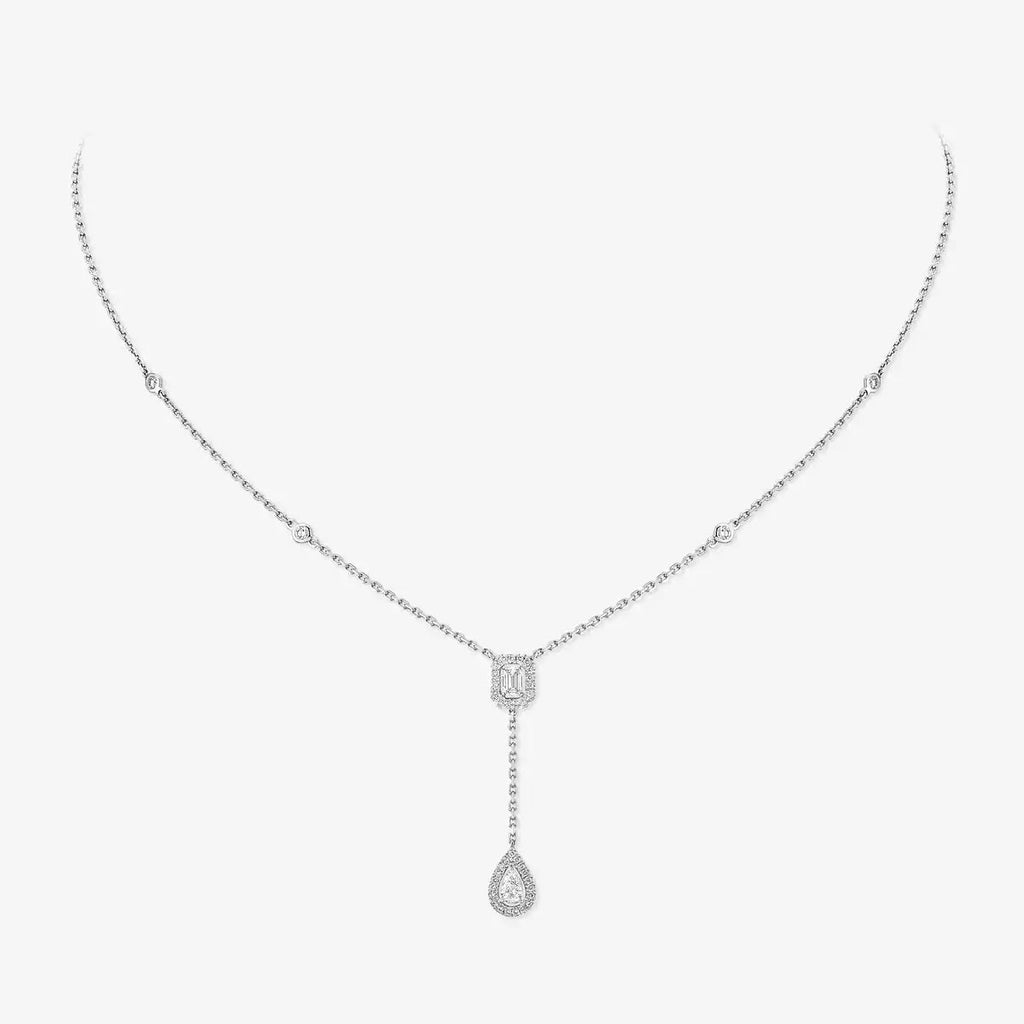 [MIRA]Gold Diamond Tie Necklace