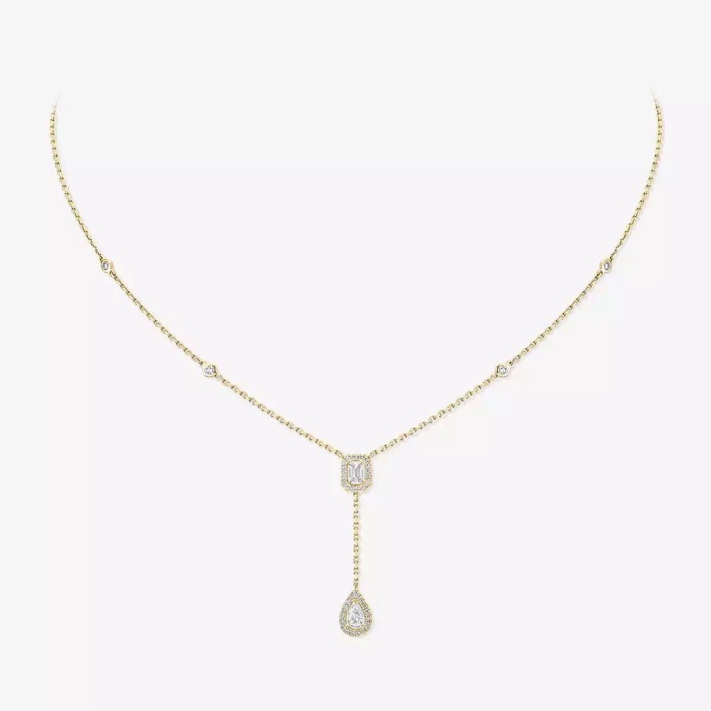 [MIRA]Gold Diamond Tie Necklace