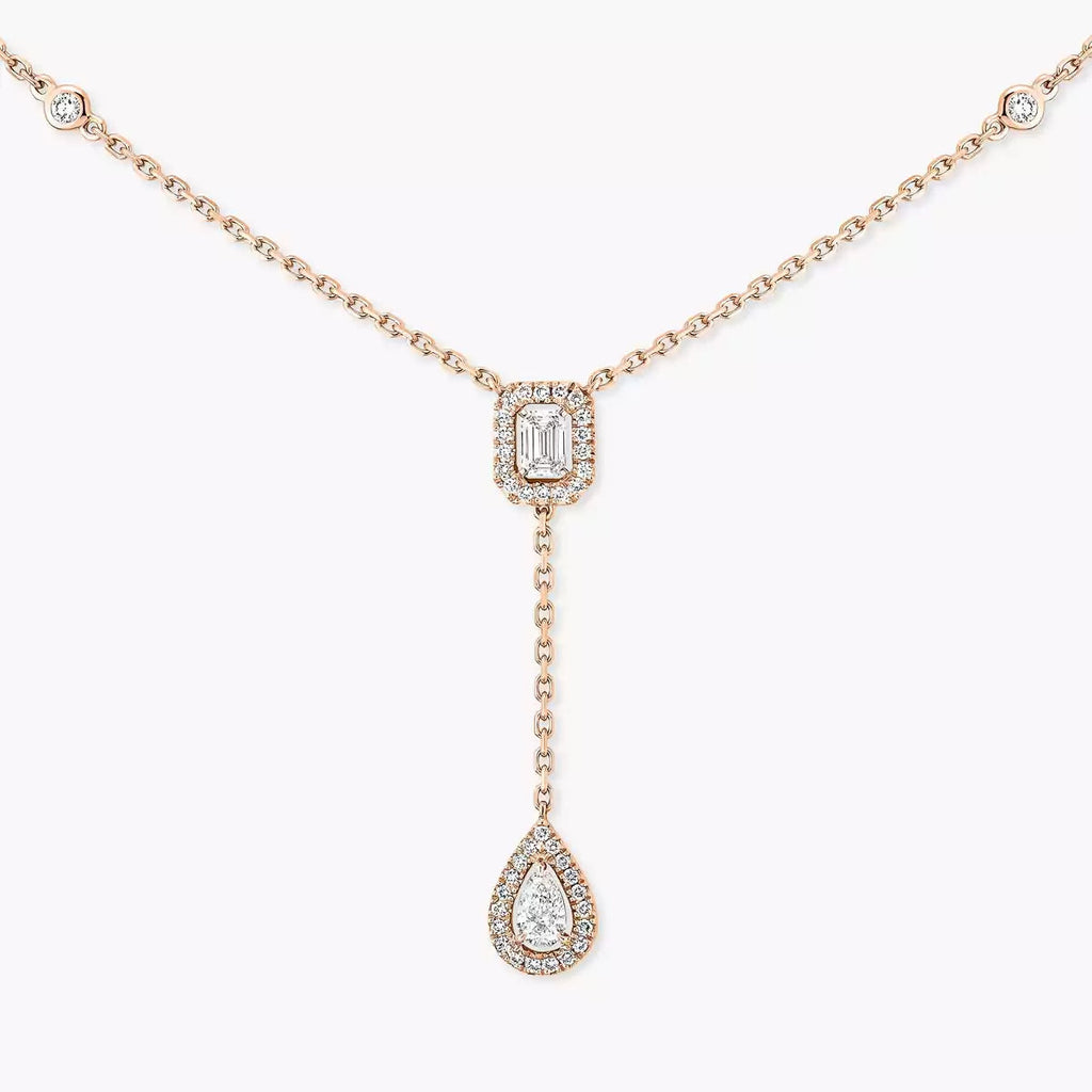 [MIRA]Gold Diamond Tie Necklace