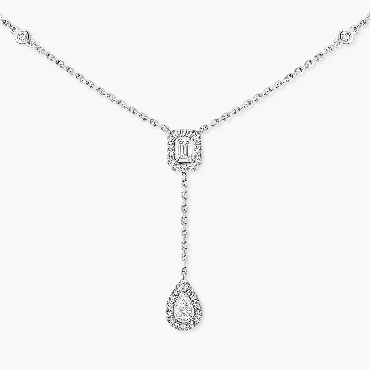 [MIRA]Gold Diamond Tie Necklace