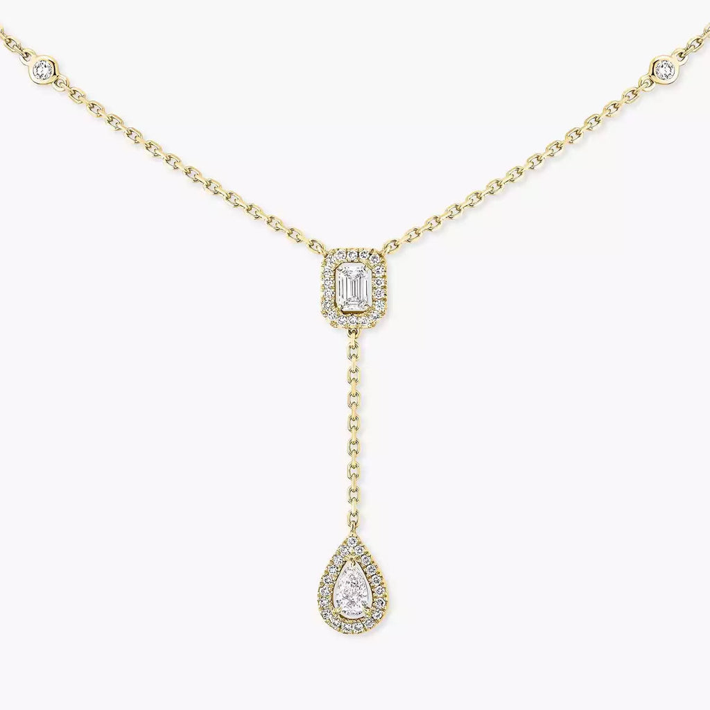 [MIRA]Gold Diamond Tie Necklace