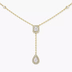 [MIRA]Gold Diamond Tie Necklace