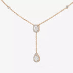 [MIRA]Gold Diamond Tie Necklace