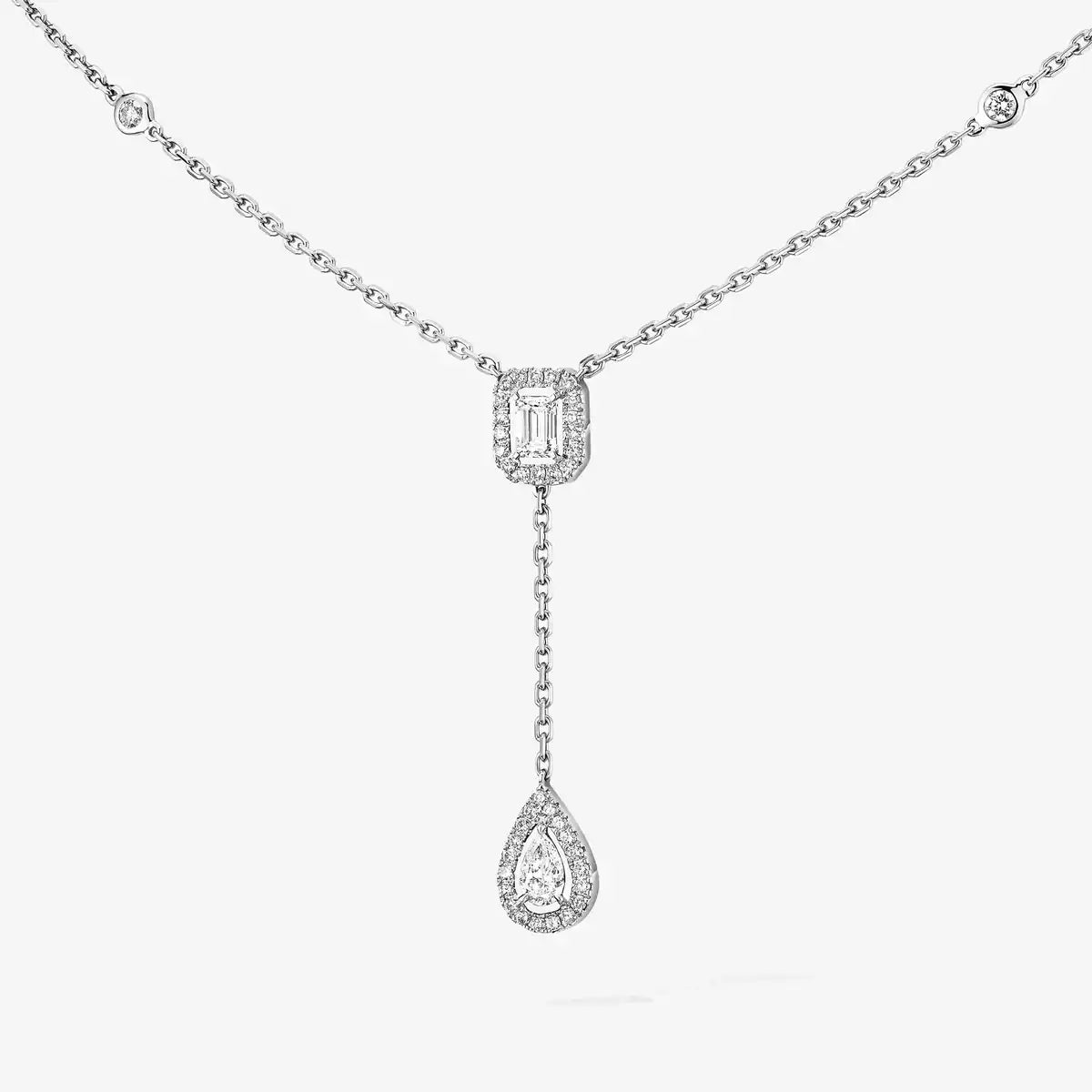 [MIRA]Gold Diamond Tie Necklace