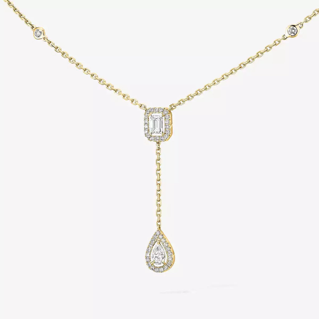 [MIRA]Gold Diamond Tie Necklace
