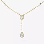 [MIRA]Gold Diamond Tie Necklace