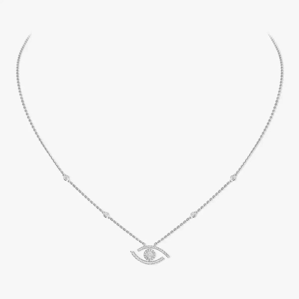 [MIRA]Pave_ Diamond Necklace Lucky Eye