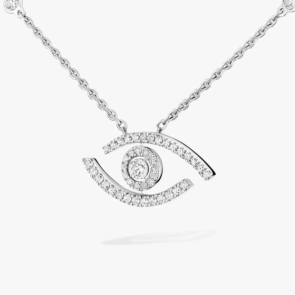 [MIRA]Pave_ Diamond Necklace Lucky Eye