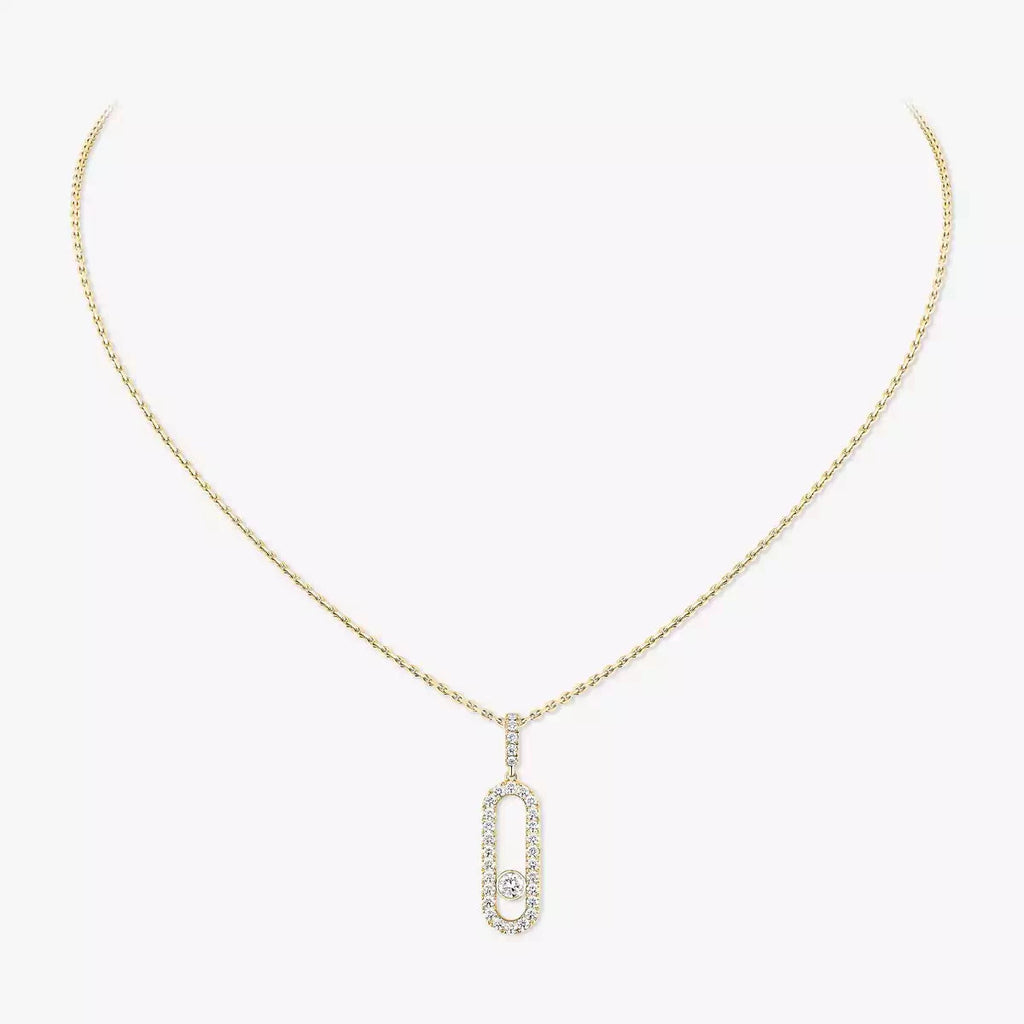[MIRA]Move Uno Diamond Necklace in Rose Gold