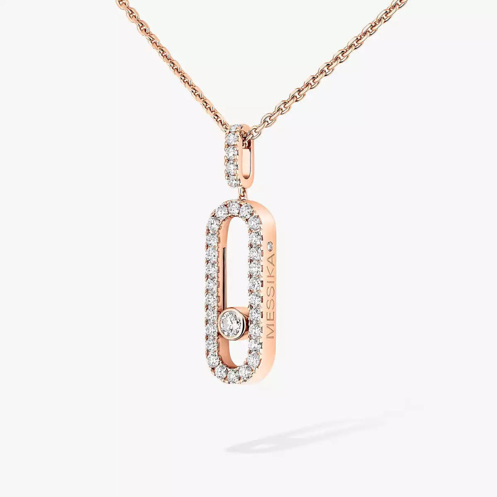 [MIRA]Move Uno Diamond Necklace in Rose Gold