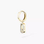 [MIRA]Move Uno Single Diamond Hoop Earring