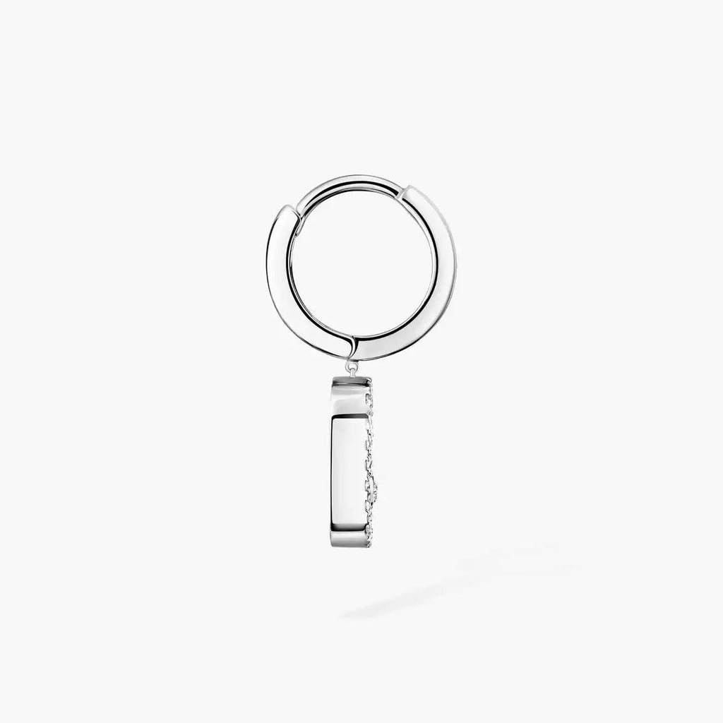 [MIRA]Move Uno Single Diamond Hoop Earring
