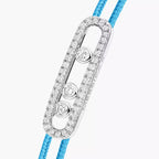[MIRA]Messika Care(s) pink cord pavé bracelet