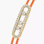 [MIRA]Messika Care(s) pink cord pavé bracelet