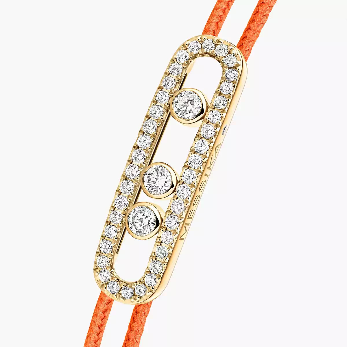 [MIRA]Messika Care(s) pink cord pavé bracelet