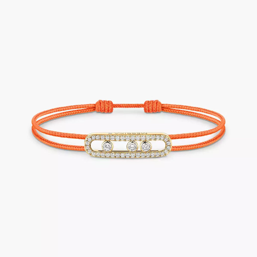[MIRA]Messika Care(s) pink cord pavé bracelet