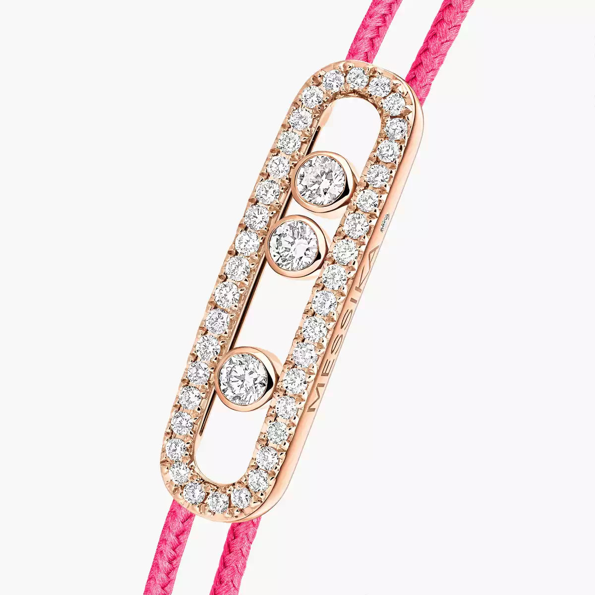 [MIRA]Messika Care(s) pink cord pavé bracelet