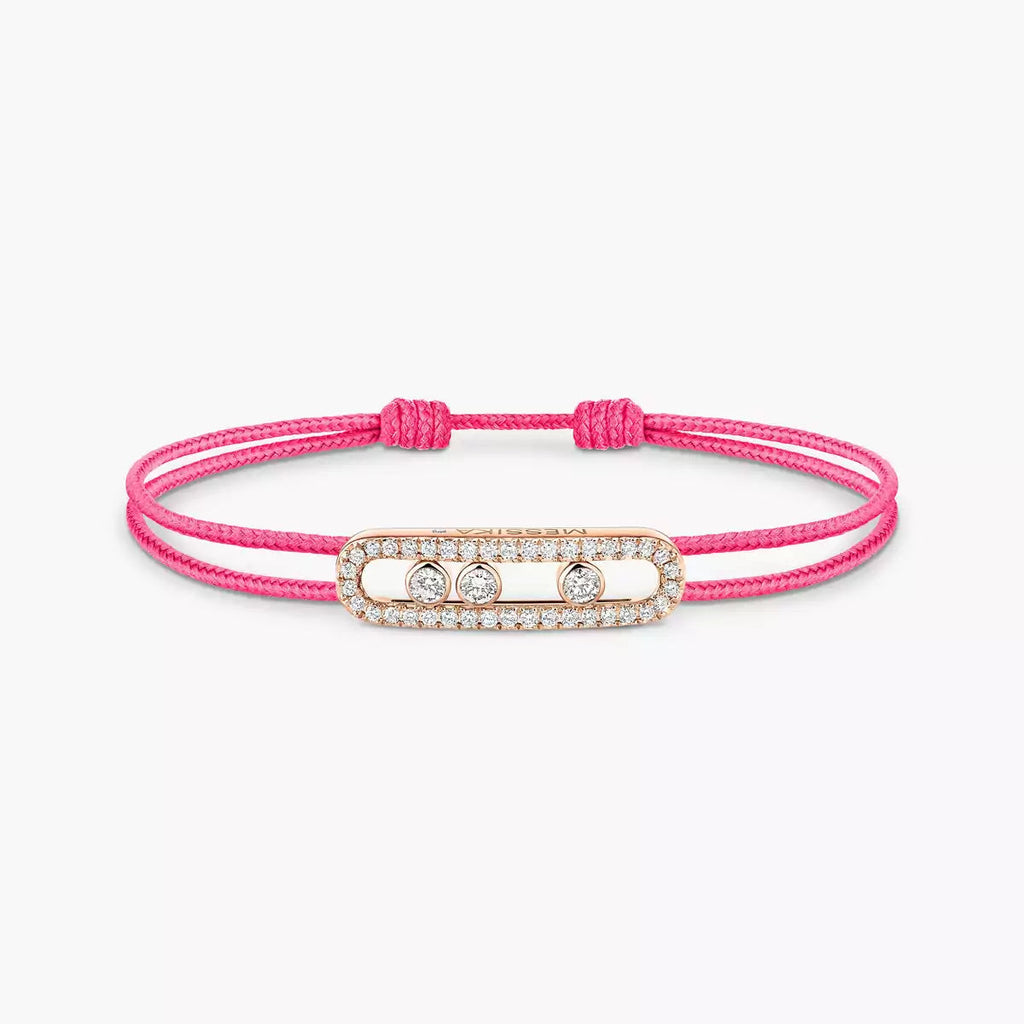 [MIRA]Messika Care(s) pink cord pavé bracelet