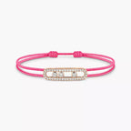 [MIRA]Messika Care(s) pink cord pavé bracelet
