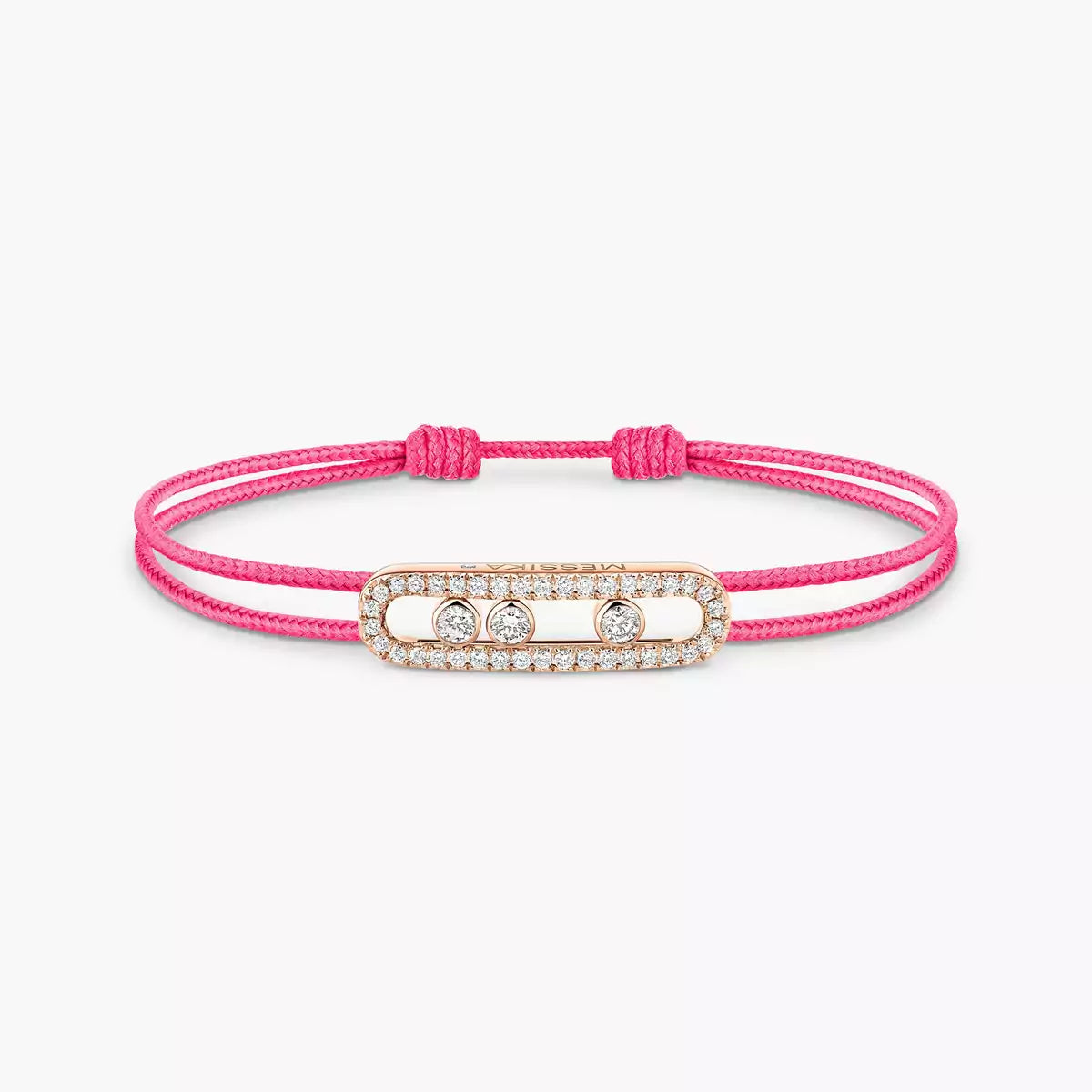[MIRA]Messika Care(s) pink cord pavé bracelet