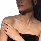 [MIRA]Diamond Necklace My Twin 2 Rows