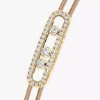 [MIRA]Messika Care(s) pink cord pavé bracelet