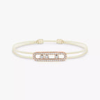 [MIRA]Messika Care(s) pink cord pavé bracelet
