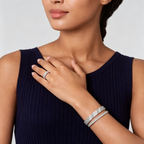 [MIRA]  THREE-ROW DIAMOND RING