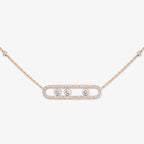 [MIRA] Move Pave_ Rose Gold Diamond Necklace